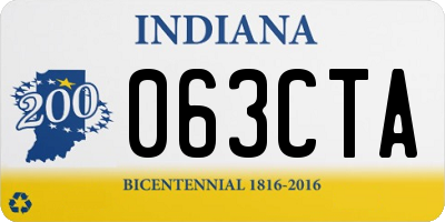 IN license plate 063CTA