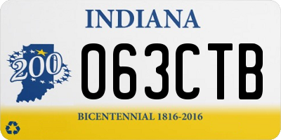 IN license plate 063CTB