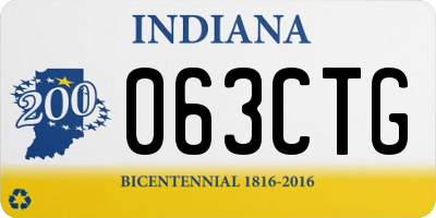 IN license plate 063CTG