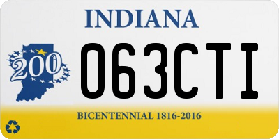 IN license plate 063CTI