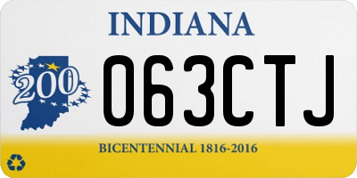 IN license plate 063CTJ