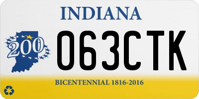IN license plate 063CTK
