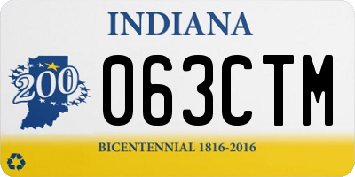 IN license plate 063CTM