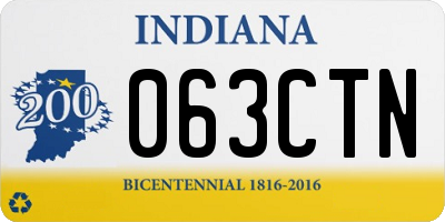 IN license plate 063CTN