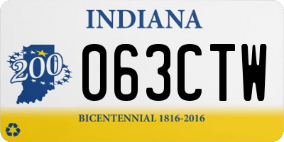 IN license plate 063CTW