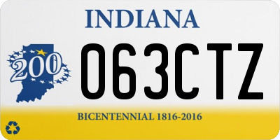 IN license plate 063CTZ