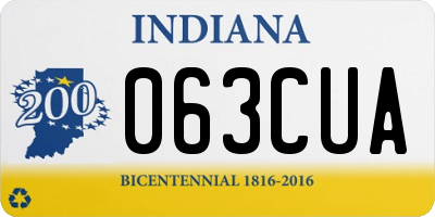 IN license plate 063CUA
