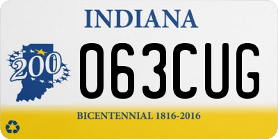 IN license plate 063CUG