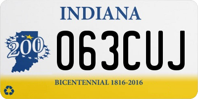 IN license plate 063CUJ