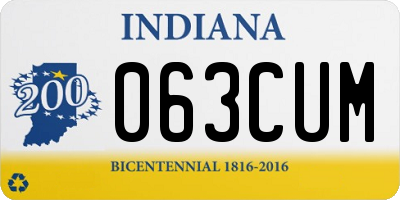 IN license plate 063CUM