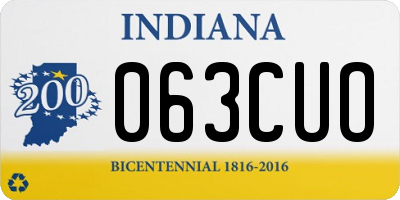 IN license plate 063CUO