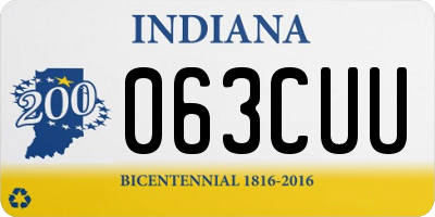IN license plate 063CUU