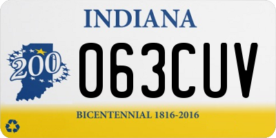 IN license plate 063CUV