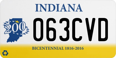 IN license plate 063CVD