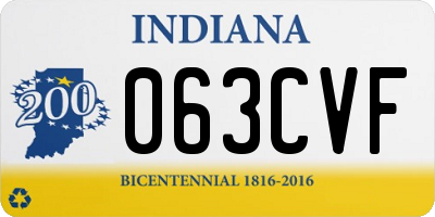 IN license plate 063CVF