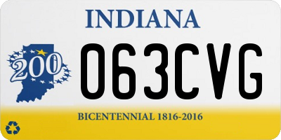 IN license plate 063CVG