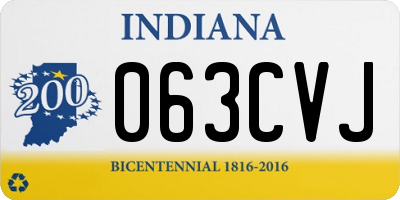 IN license plate 063CVJ