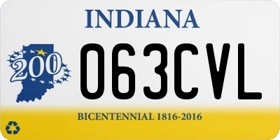 IN license plate 063CVL