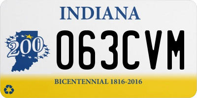 IN license plate 063CVM