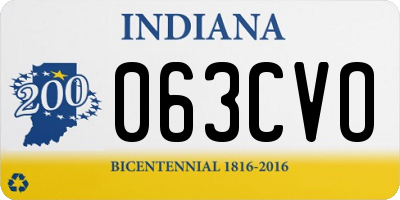 IN license plate 063CVO