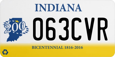 IN license plate 063CVR
