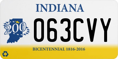 IN license plate 063CVY