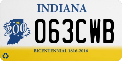 IN license plate 063CWB