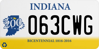 IN license plate 063CWG