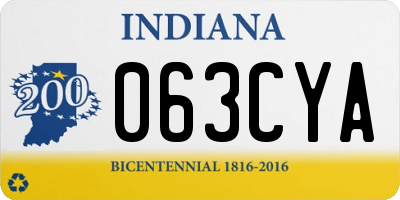 IN license plate 063CYA