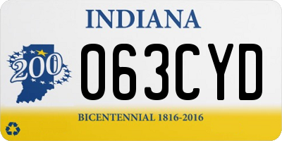 IN license plate 063CYD