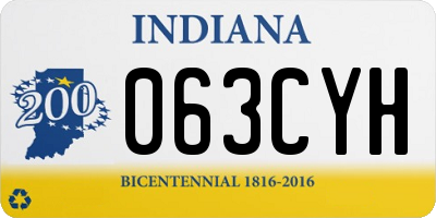 IN license plate 063CYH
