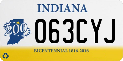 IN license plate 063CYJ