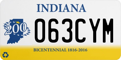 IN license plate 063CYM