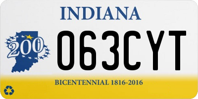 IN license plate 063CYT