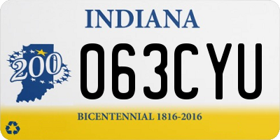 IN license plate 063CYU