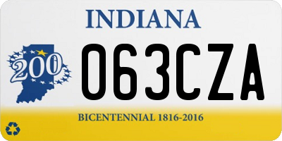 IN license plate 063CZA