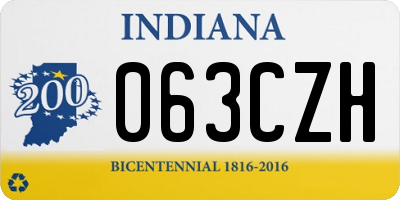 IN license plate 063CZH
