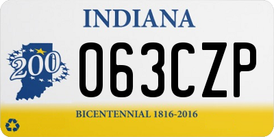 IN license plate 063CZP