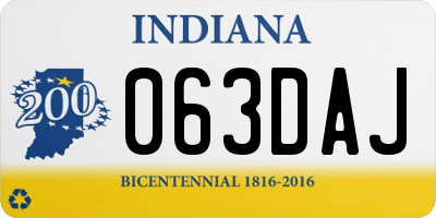 IN license plate 063DAJ