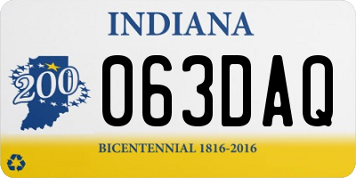 IN license plate 063DAQ