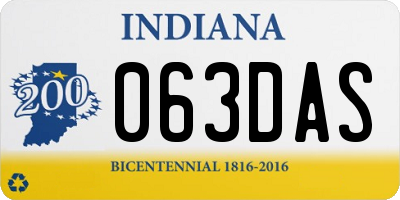 IN license plate 063DAS