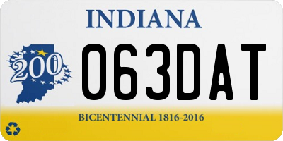IN license plate 063DAT