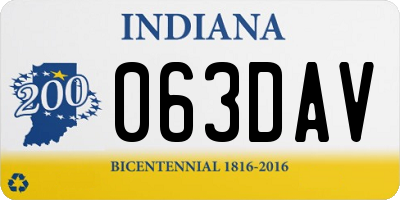 IN license plate 063DAV