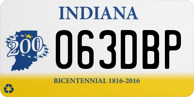 IN license plate 063DBP