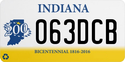 IN license plate 063DCB