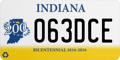 IN license plate 063DCE