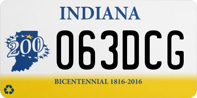 IN license plate 063DCG