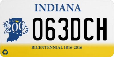IN license plate 063DCH