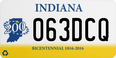 IN license plate 063DCQ