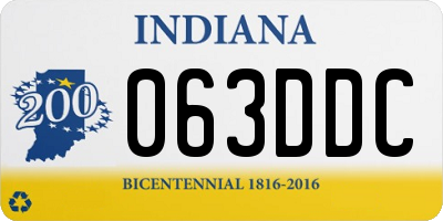 IN license plate 063DDC